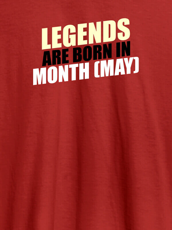Custom Legends Are Born In November Printed Mens T Shirt Red Color