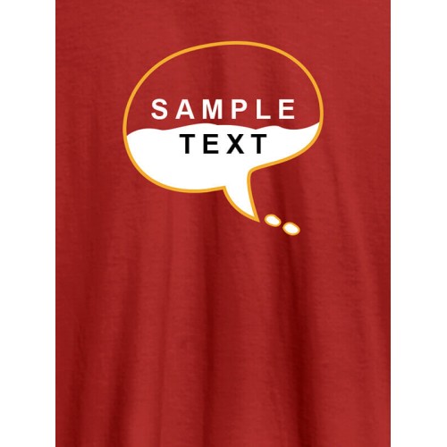 Personalised Unique Mens T Shirt Design With Name Red Color