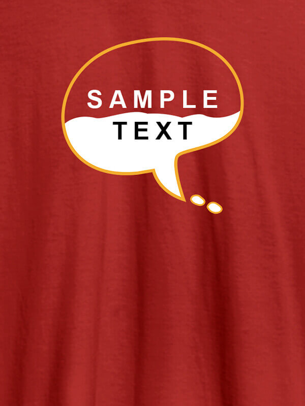 Custom Personalised Unique Mens T Shirt Design With Name Red Color