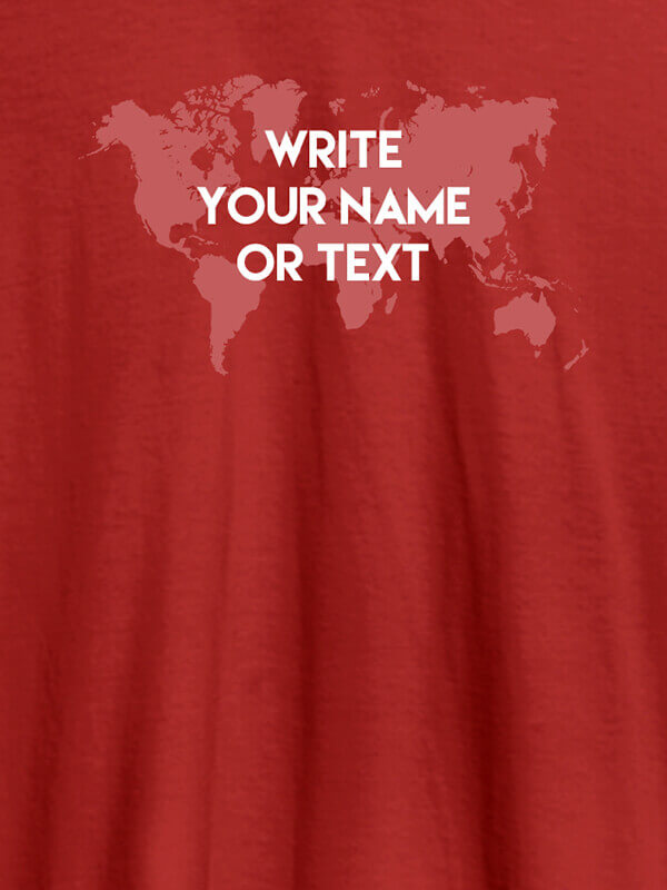 Custom Write Your Name On Red Color Customized Men Tees