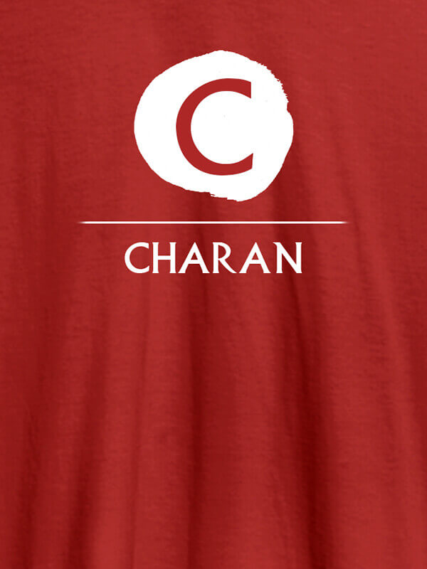 Custom Alphabet with Name Design On Red Color Customized Tshirt for Men