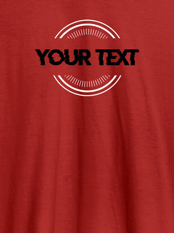 Custom Stamp Theme with Your Name On Red Color Customized Men Tees