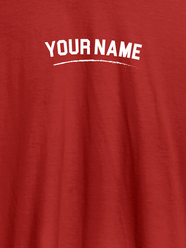 Custom Signature Theme with Your Name On Red Color Customized Mens T-Shirt