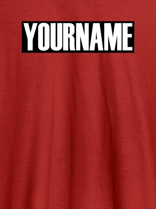 Custom YourName On Red Color Customized Tshirt for Men