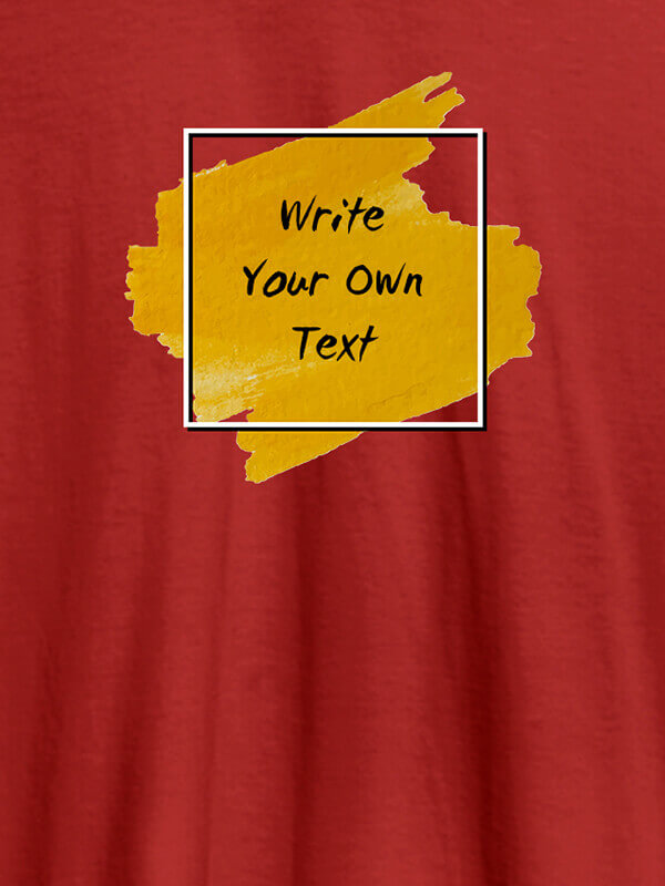 Custom Splash Theme with your Name On Red Color T-shirts For Men with Name, Text and Photo