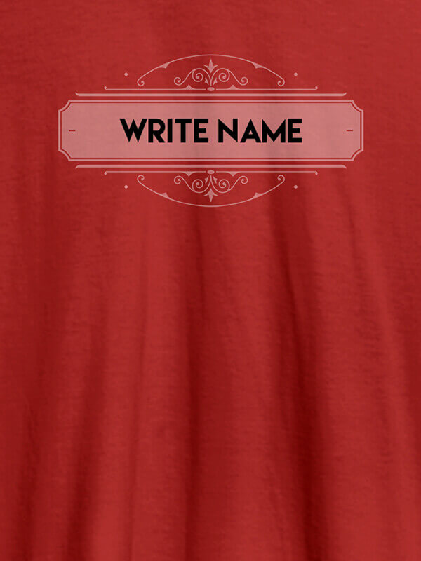 Custom Write YourName On Red Color Customized Tshirt for Men