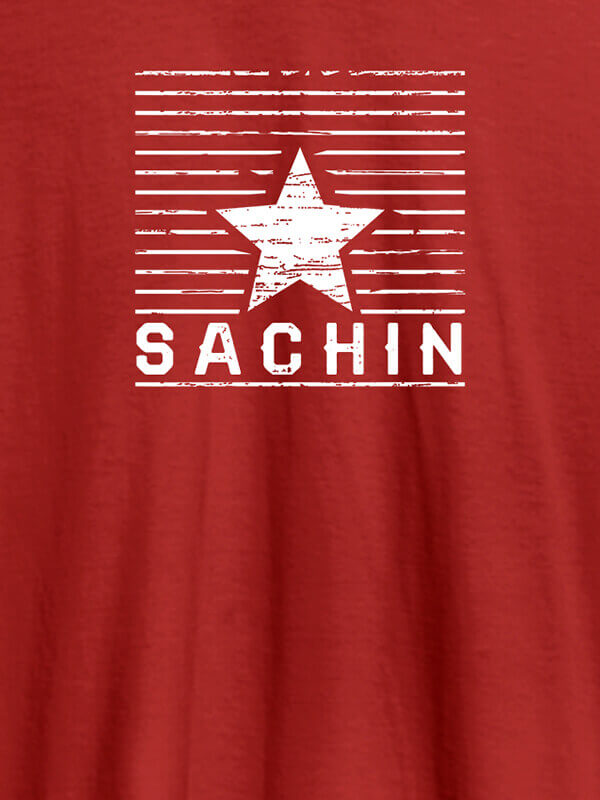 Custom The Star with Your Name On Red Color Customized Tshirt for Men