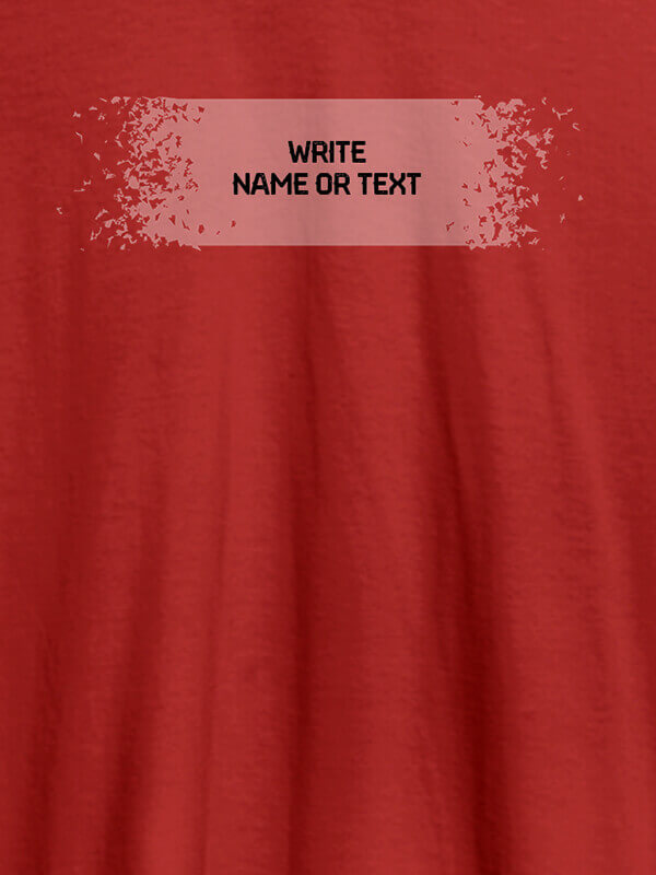 Custom Sprinkle Design with Name On Red Color T-shirts For Men with Name, Text and Photo