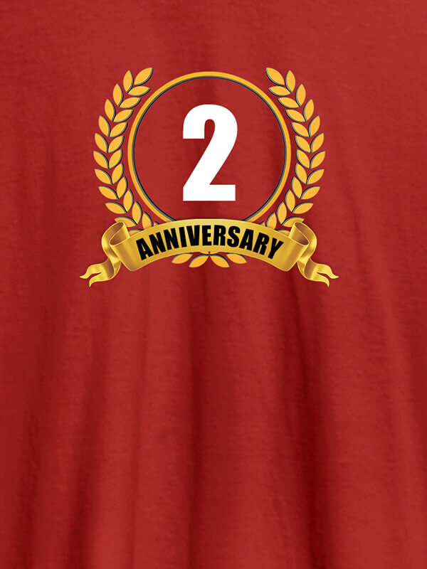 Custom Anniversary Theme On Red Color Personalized T-Shirt