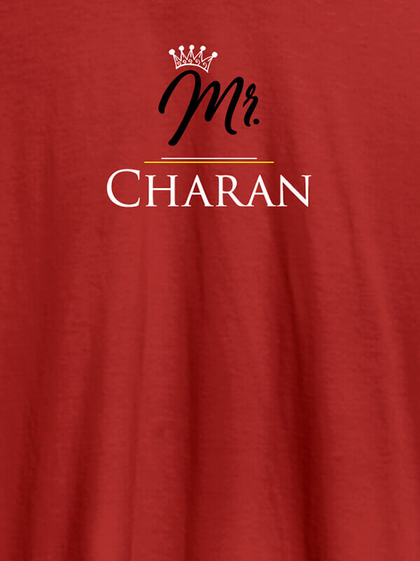 Custom Mr with Your Text On Red Color Personalized Tshirt