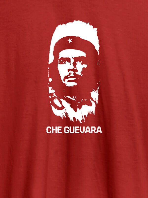 Custom Che Guevera On Red Color Customized Men Tees