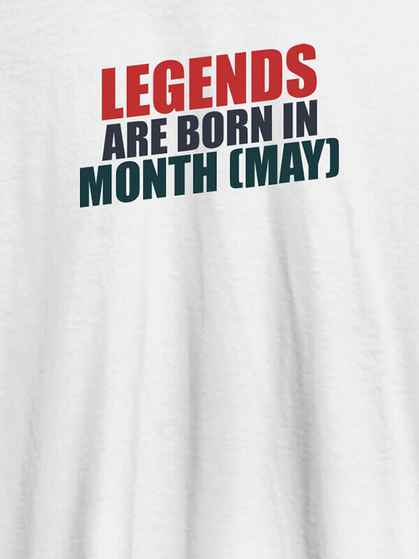 Custom Legends Are Born In November Printed Mens T Shirt White Color