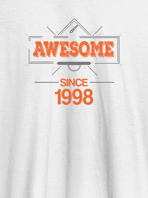Custom Awesome Since Personalized Mens T Shirt White Color
