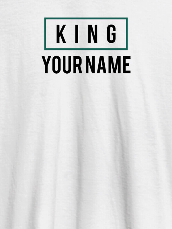 Custom King Name Personalized Mens T Shirt White Color