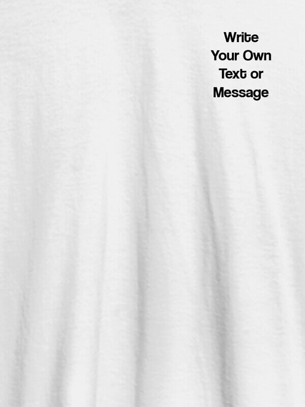 Custom Pocket Text On White Color Customized Mens T-Shirt