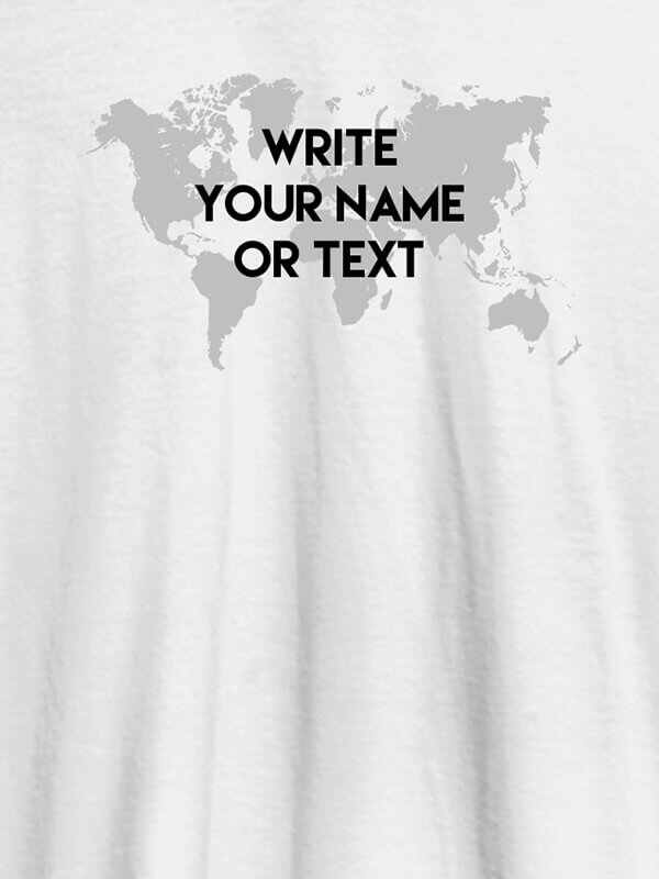 Custom Write Your Name On White Color Customized Men Tees