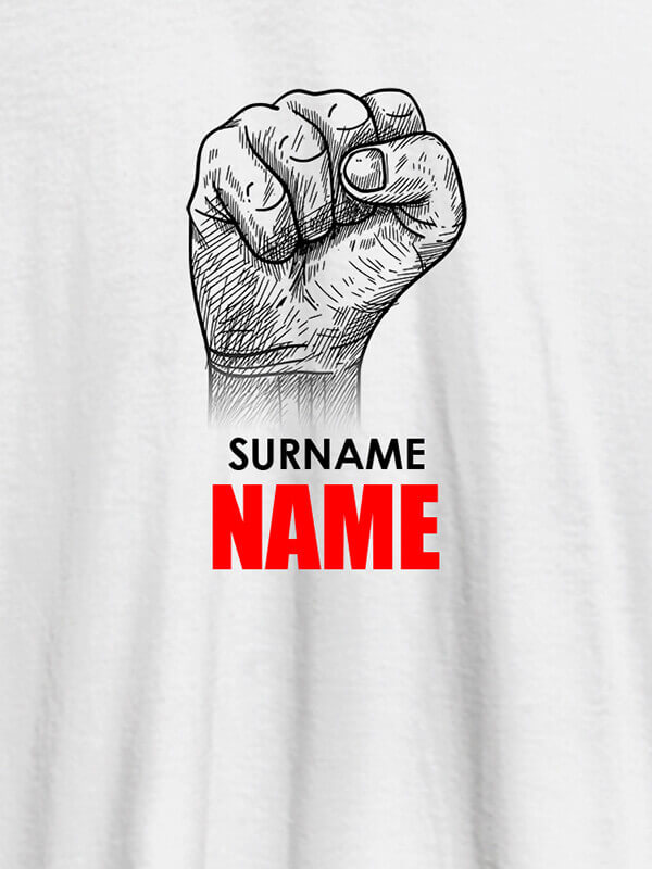 Custom Rebel with Your Surname On White Color Men T Shirts with Name, Text, and Photo