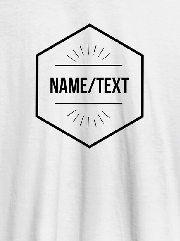 Custom Simple Design with Name On White Color Personalized T-Shirt