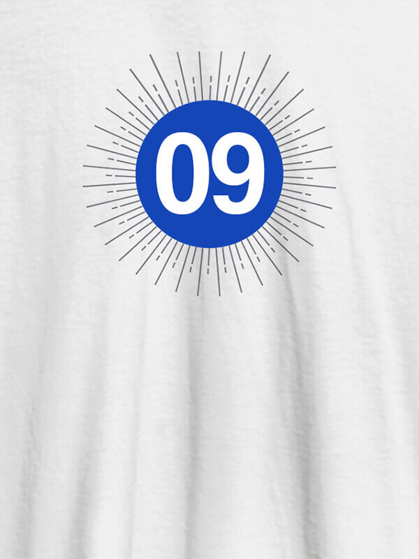 Custom Your Lucky Number with Design On White Color Customized Men Tees