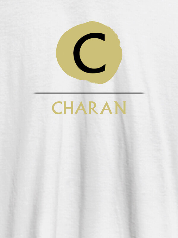 Custom Alphabet with Name Design On White Color Customized Tshirt for Men