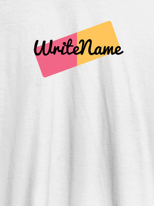 Custom Write Name On White Color T-shirts For Men with Name, Text and Photo