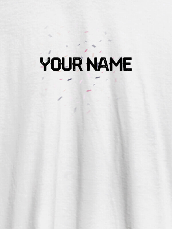 Custom Blast Design with Your Name On White Color Customized Men Tees