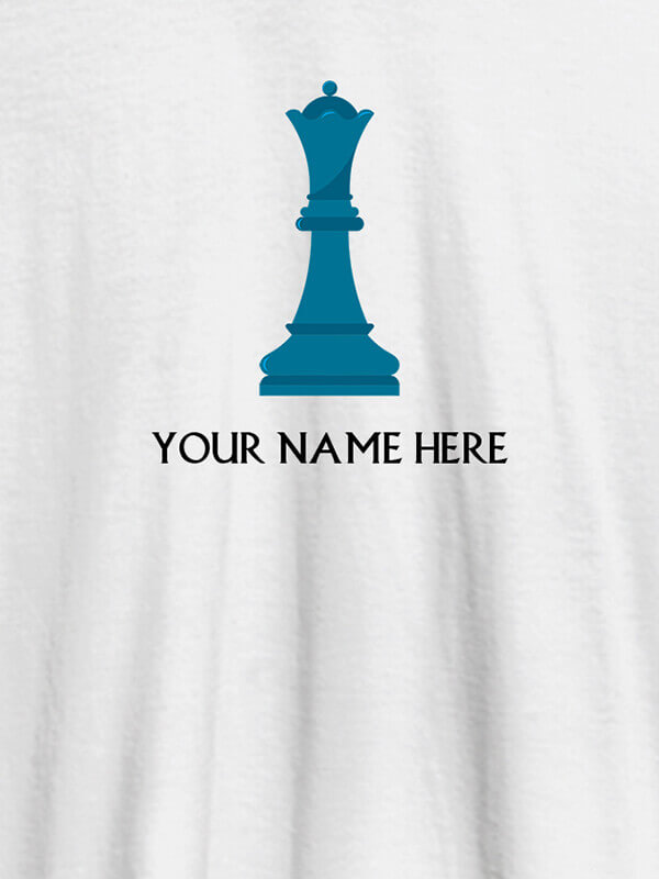 Custom Chess King On White Color T-shirts For Men with Name, Text and Photo