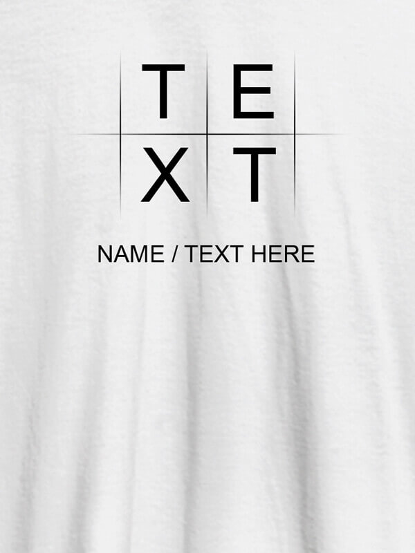 Custom Write Your Name and Text On White Color Personalized Tees