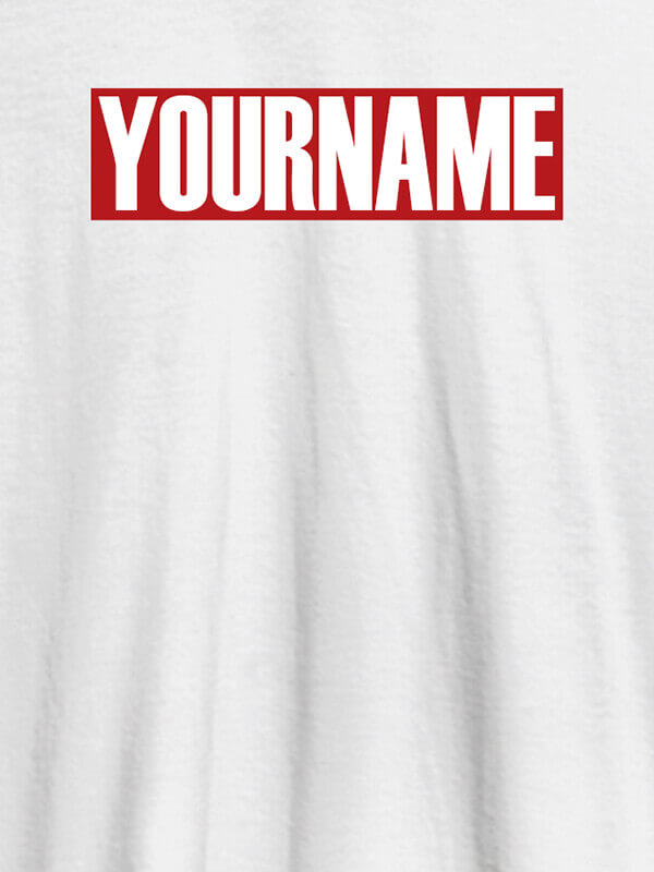 Custom YourName On White Color Customized Tshirt for Men