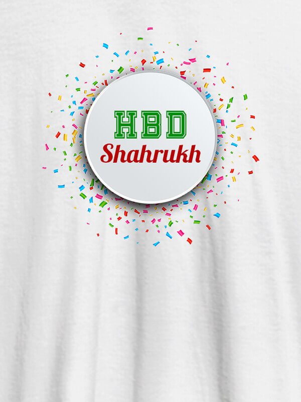 Custom Birthday Theme with Your Name On White Color Men T Shirts with Name, Text, and Photo