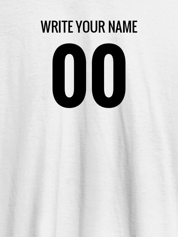 Custom Name and Number On White Color Customized Men Tees