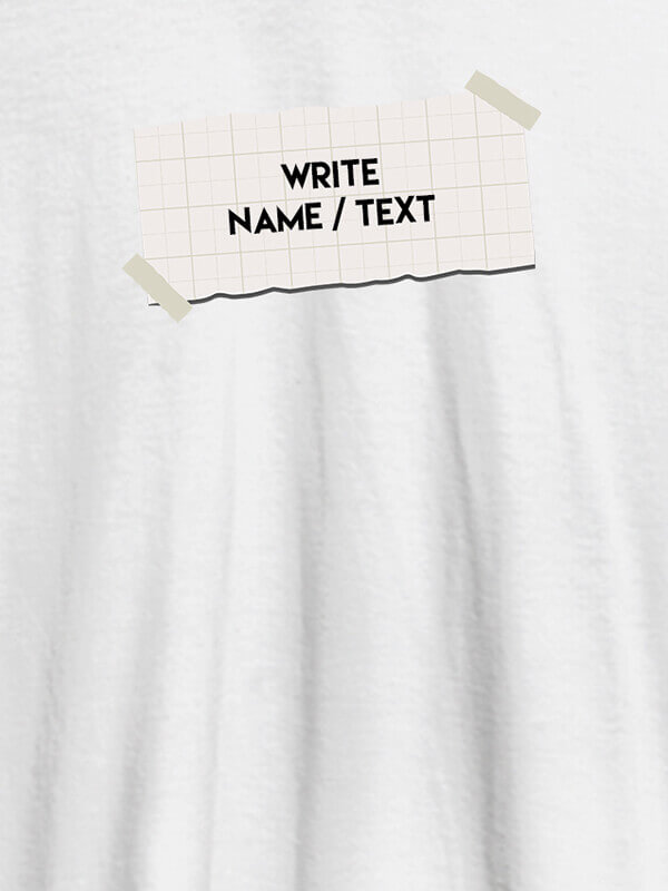 Custom Paper Cutting with Name On White Color T-shirts For Men with Name, Text and Photo