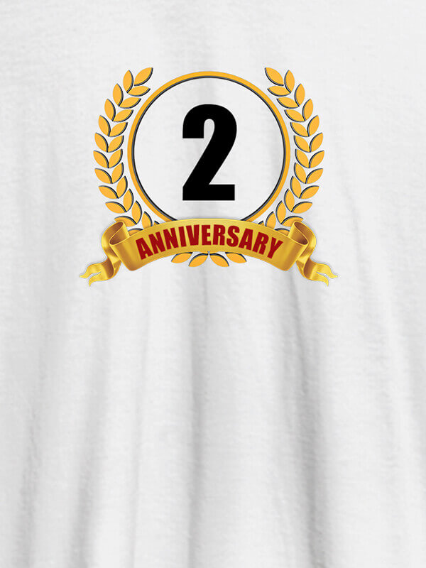 Custom Anniversary Theme On White Color Personalized T-Shirt