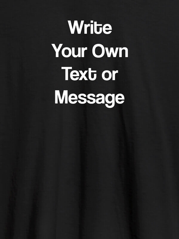 Custom Pocket Text On Black Color Customized Women T-Shirt