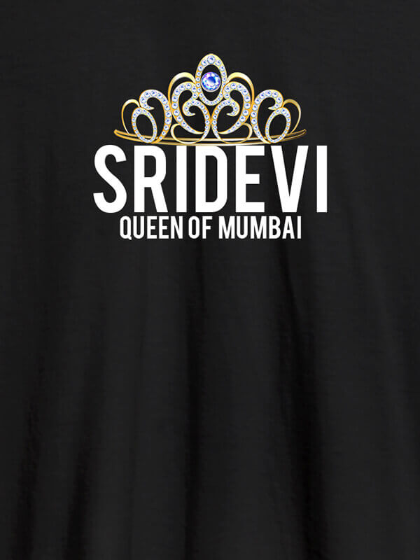 Custom Queen of City Name and Text On Black Color Women T Shirts with Name, Text, and Photo