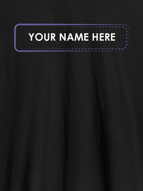 Custom Your Name or Text On Black Color Personalized T-Shirt for Women