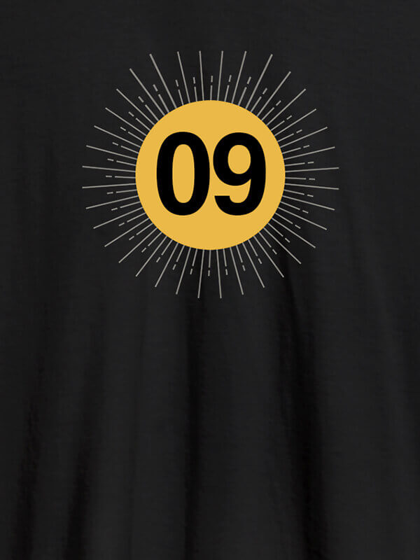 Custom Your Lucky Number with Design On Black Color Women T Shirts with Name, Text, and Photo