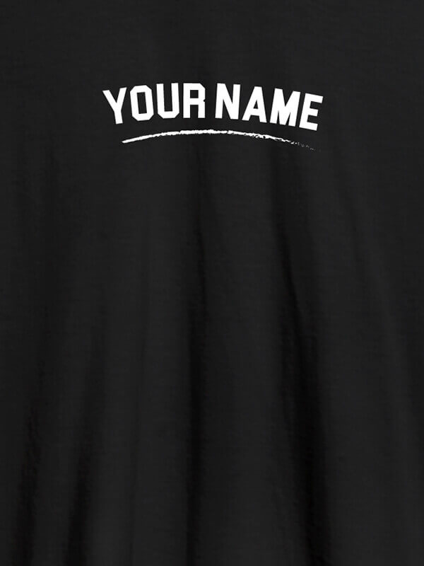 Custom Signature Theme with Your Name On Black Color Customized Women Tees
