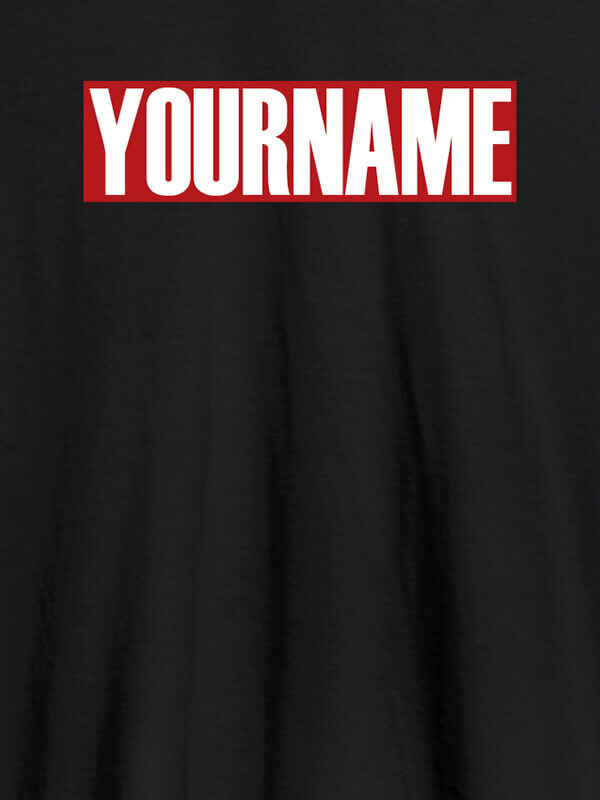 Custom YourName On Black Color Personalized Women Tees