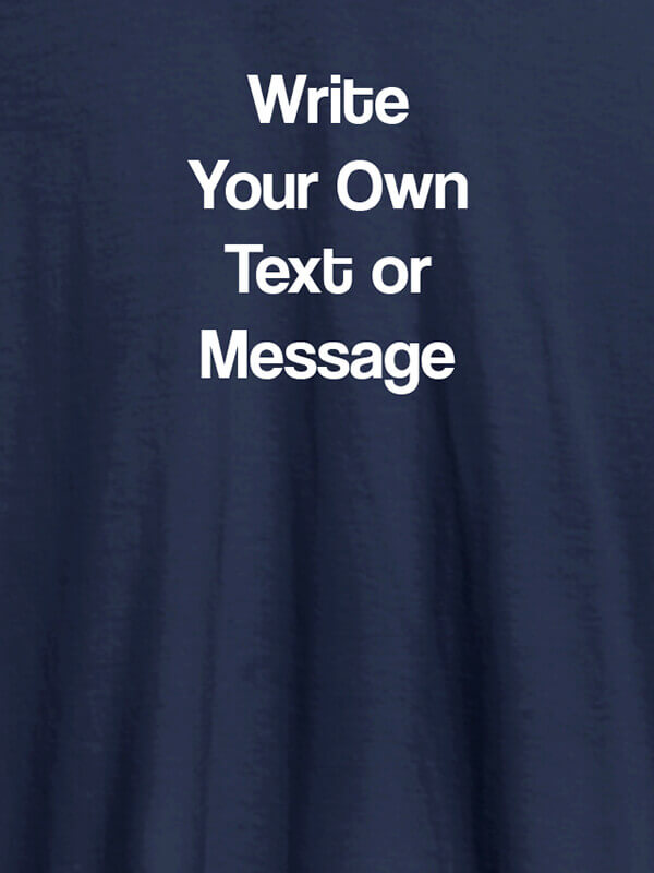 Custom Pocket Text On Navy Blue Color Customized Women T-Shirt