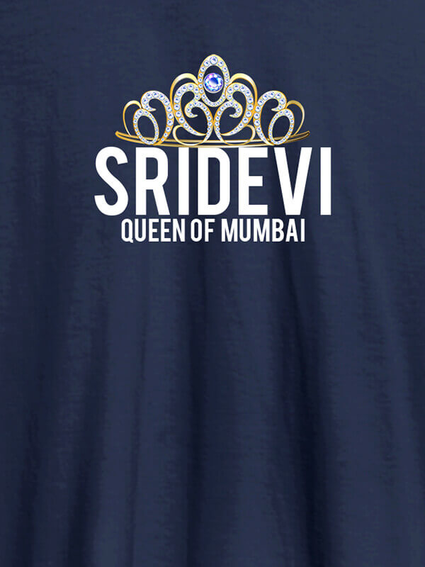 Custom Queen of City Name and Text On Navy Blue Color Women T Shirts with Name, Text, and Photo