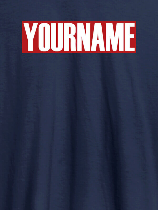 Custom YourName On Navy Blue Color Personalized Women Tees