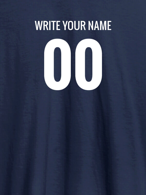 Custom Name and Number On Navy Blue Color Women T Shirts with Name, Text, and Photo