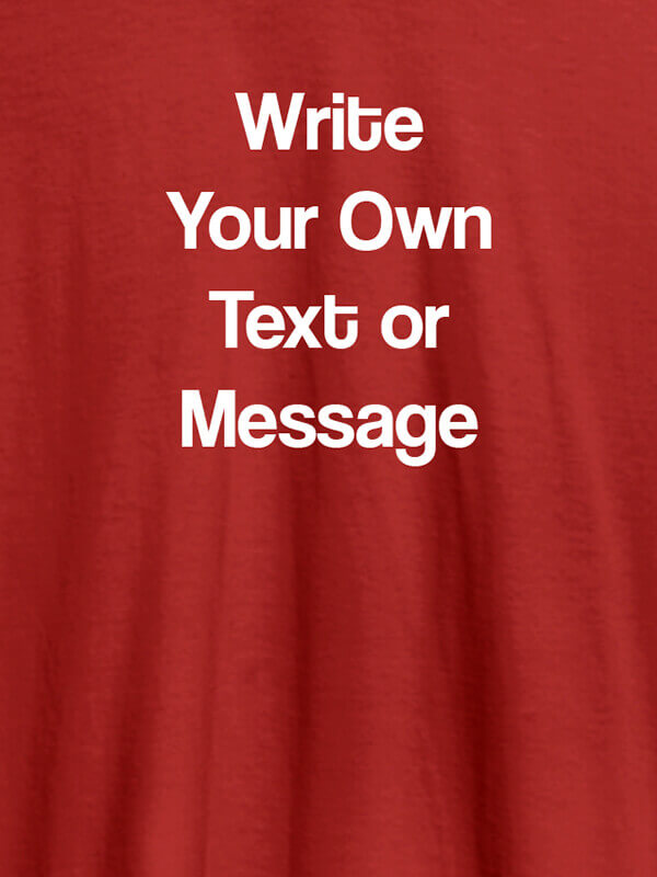 Custom Pocket Text On Red Color Customized Women T-Shirt