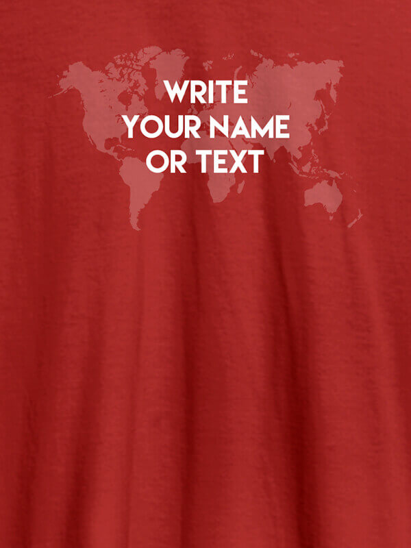 Custom Wite Your Name On Red Color Customized Tshirt for Women