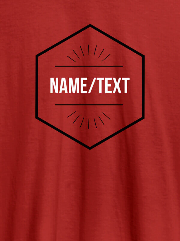 Custom Simple Design with Name On Red Color Personalized Women Tees