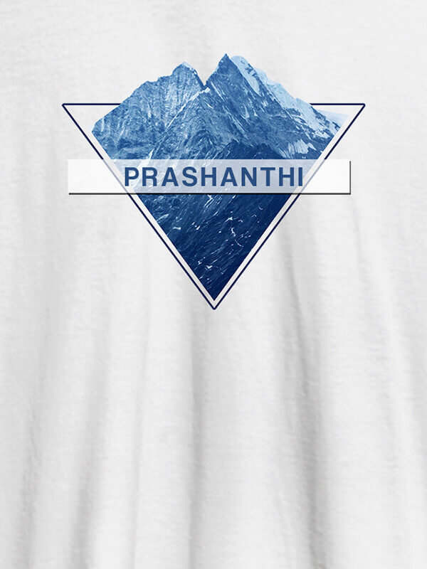 Custom Himalaya Mountain Personalised Womens Printed T Shirt White Color