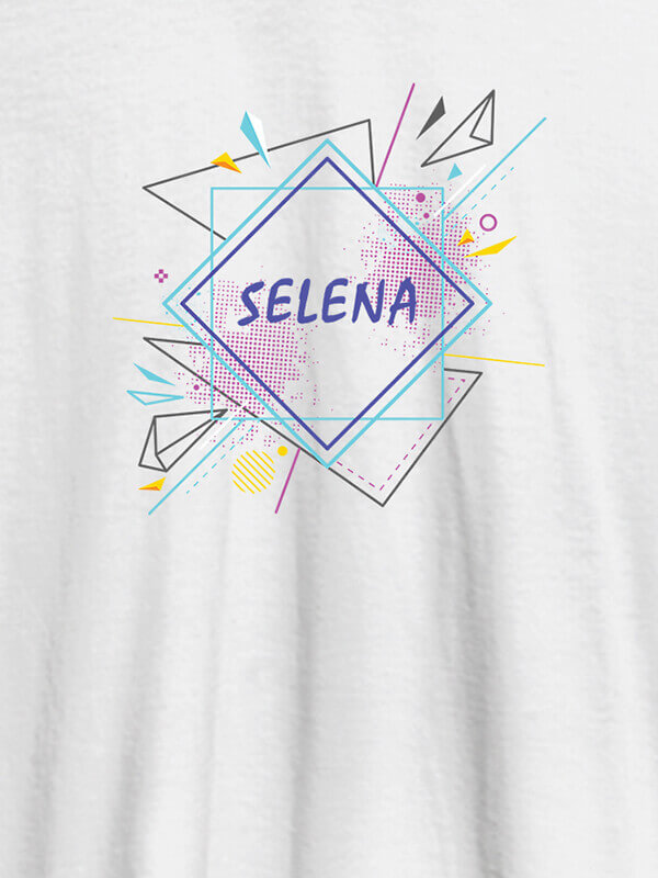 Custom Personalised Womens Tshirt With Unique Art White Color