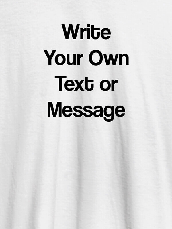 Custom Pocket Text On White Color Customized Women T-Shirt