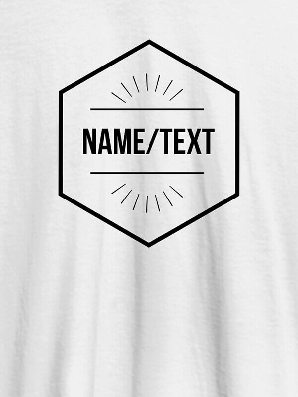 Custom Simple Design with Name On White Color Personalized Women Tees